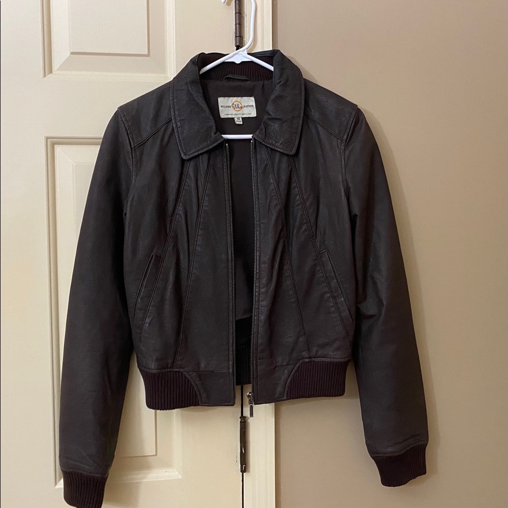 Leather Bomber Jacket